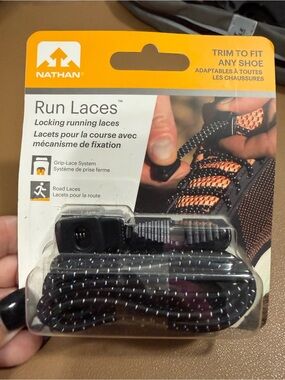 NATHAN locking run laces trim to fit any shoe road laces